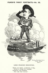 Karikatur von Punch: Lord Charles Beresford, anglo-irischer Admiral und konservativer Politiker (Stich)