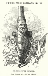 Punch-Karikatur: Sir Michael Seymour, britischer Admiral (Stich)