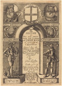 Frontispiz für Peter Heylyns "Die Geschichte von St. Georg von Kappadokien" von Edward Marshall