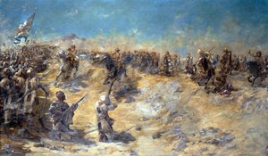 Angriff der 21. Lanzenreiter in der Schlacht von Omdurman am 2. September 1898, 1899