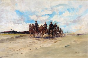 Königliche Artillerie, ein Feldgeschützteam auf dem Marsch, 1897