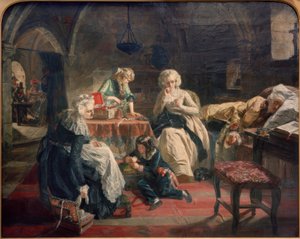 Die französische Königsfamilie im Gefängnis des Temple von Edward Matthew Ward