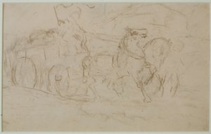 Pferd und Wagen (Nr. 9), ca. 1880er von Edward Mitchell Bannister