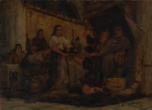 Salome empfängt den Kopf von Johannes dem Täufer von Edward Mitchell Bannister