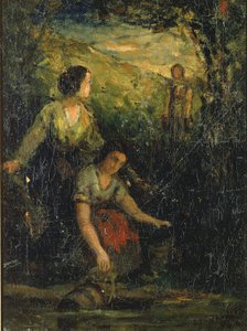 Der Trinkpool (drei Frauen am Wasser) von Edward Mitchell Bannister