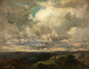 Unbetitelte Landschaft, bewölkter Himmel von Edward Mitchell Bannister