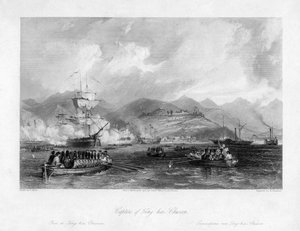 Eroberung von Ting-hai, Chusan, China, 1841, 19. Jahrhundert von Edward Paxman Brandard