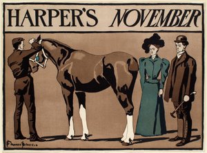 Dame und Herr bei der Pferdeschau, November Harper