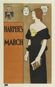 Plakat zur Werbung für Harpers Magazin, März 1896