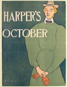 Frau in einem grünen Kleid, Oktober Harper
