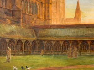 Lincoln Cathedral - Die Kreuzgänge, 1880