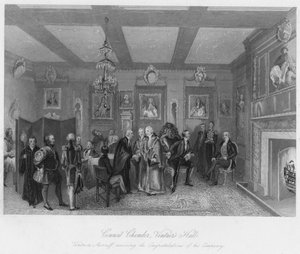 Ratssaal, Vintners Hall. Vintner Sherriff empfängt die Glückwünsche seiner Gesellschaft, ca. 1 von Edward Radclyffe