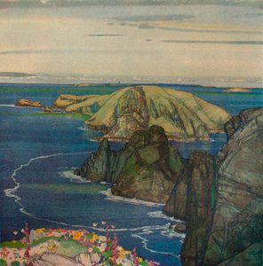 Die Insel Brecqhou, vor Sark, ca. 1921 von Edward Reginald Frampton