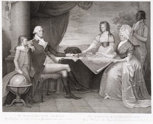 Die Familie Washington, 1798 (Kupferstich und Punktiermanier) von Edward Savage