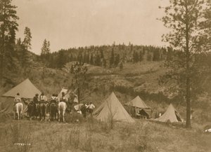 Lager des Autors bei den Spokan 1910
