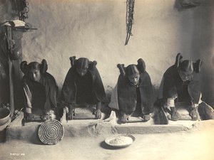Die Mehlrinne - Hopi von Edward S. Curtis
