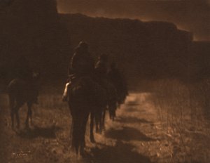 Die verschwindende Rasse - Navaho von Edward S. Curtis, ca. 1907 (Fotogravur) von Edward Sheriff Curtis