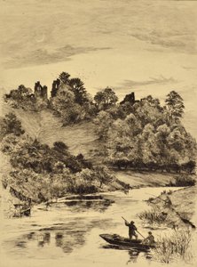 Die Taube: Tutbury Castle, ca. 1880 (Radierung)