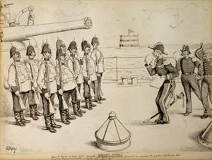 Unaufgezeichnete Geschichte! Erzählen den Marinesoldaten an Bord der HMS Taradiddle die Entschlossenheit der Regierung Ihrer Majestät - als Zugeständnis an die Vorurteile der kontinentalen Mächte - Ägypten frühzeitig zu evakuieren: wahrscheinlich am 1. Apr