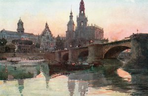 Dresden – Augustusbrücke von Edward Theodore Compton