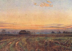 Die Sonne geht unter... Die Erde wie ein müdes Kind wendet ihr Gesicht an die Brust der Nacht von Edward Wilkins Waite