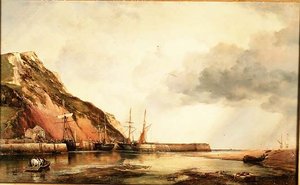 Axmouth Hafen, Devon - Niedrigwasser
