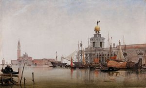 Die Dogana di Mare mit San Giorgio Maggiore im Hintergrund, 1863 von Edward William Cooke