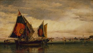 Die venezianische Lagune mit Fischerbooten von Edward William Cooke
