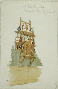 Entwurf für ein Affenkabinett, um 1876 von Edward William Godwin