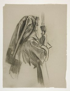 Figurenstudie für die Ritterschaft von Sir Galahad, aus Die Suche nach dem Heiligen Gral (eine Serie von 15 Gemälden für die Boston Public Library, abgeschlossen 1901)