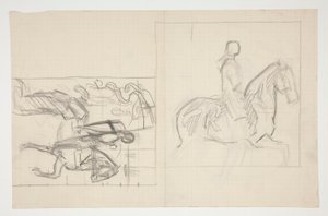 Galahad zieht aus, Studie für Die Suche nach dem Heiligen Gral (Serie von fünfzehn Gemälden für die Boston Public Library, abgeschlossen 1901)