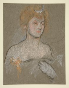 Kopf und Schultern einer Frau, Krönungsporträt von Edward VII