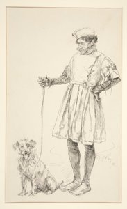 Launce und sein Hund, aus Akt IV, Szene iv, Zwei Herren aus Verona von Edwin Austin Abbey