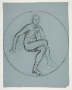 Medallionstudie für Wandgemälde im Staatskapitol in Harrisburg, Pennsylvania, 1902-1911 (vollendet von John Singer Sargent) von Edwin Austin Abbey