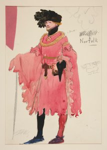 Norfolk, Kostümentwurf für Henry Irving von Edwin Austin Abbey