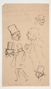 Blatt mit Skizzen von Edwin Austin Abbey