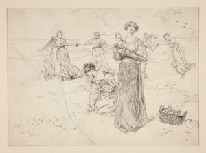 Skizze für von Edwin Austin Abbey