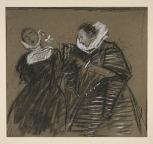 Skizze für Der Widerspenstigen Zähmung (?) von Edwin Austin Abbey