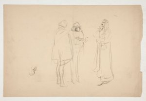 Skizze von drei Männern, aus Der Kaufmann von Venedig