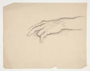 Skizze einer Hand von Edwin Austin Abbey