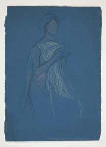 Skizze einer Frau - Kostümstudie für ein Theaterstück?