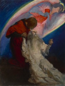 Studie für Amfortas, befreit von Galahad in Die Suche und das Erreichen des Heiligen Grals, ca. 1893-1901