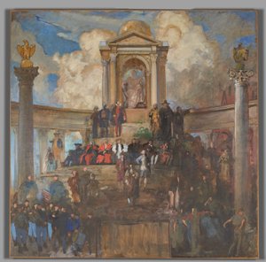Studie für Die Apotheose von Pennsylvania, Repräsentantenhaus, Pennsylvania State Capitol, Harrisburg