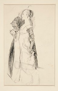 Studie für Die Erziehung der Isabella von Edwin Austin Abbey