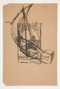 Studie für Die Suche nach dem Heiligen Gral (Serie von fünfzehn Gemälden für die Boston Public Library, abgeschlossen 1901)