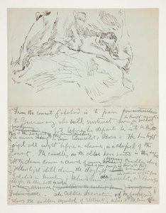 Studie für Die Suche nach dem Heiligen Gral (Serie von fünfzehn Gemälden für die Boston Public Library, abgeschlossen 1901): Draperiestudie von Edwin Austin Abbey