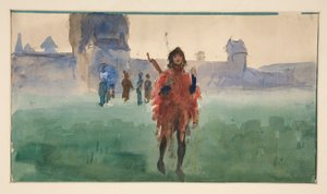 Studie für Wandering Minstrel von Edwin Austin Abbey