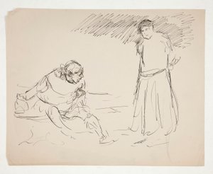 Studie für ein nicht identifiziertes Shakespeare-Stück von Edwin Austin Abbey