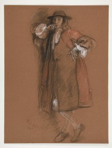 Studie für Figur links von Edwin Austin Abbey