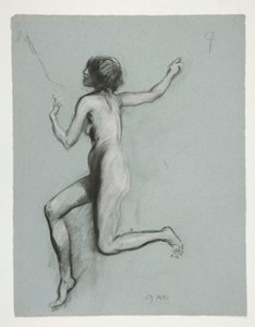 Studie für die Figur von 9 Uhr morgens von Edwin Austin Abbey